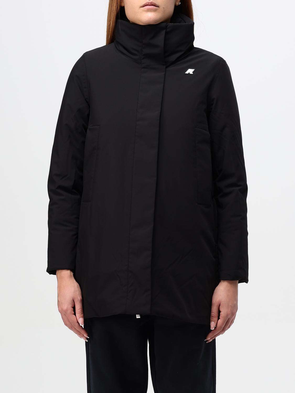 K-way Coat Woman Color Black In Schwarz