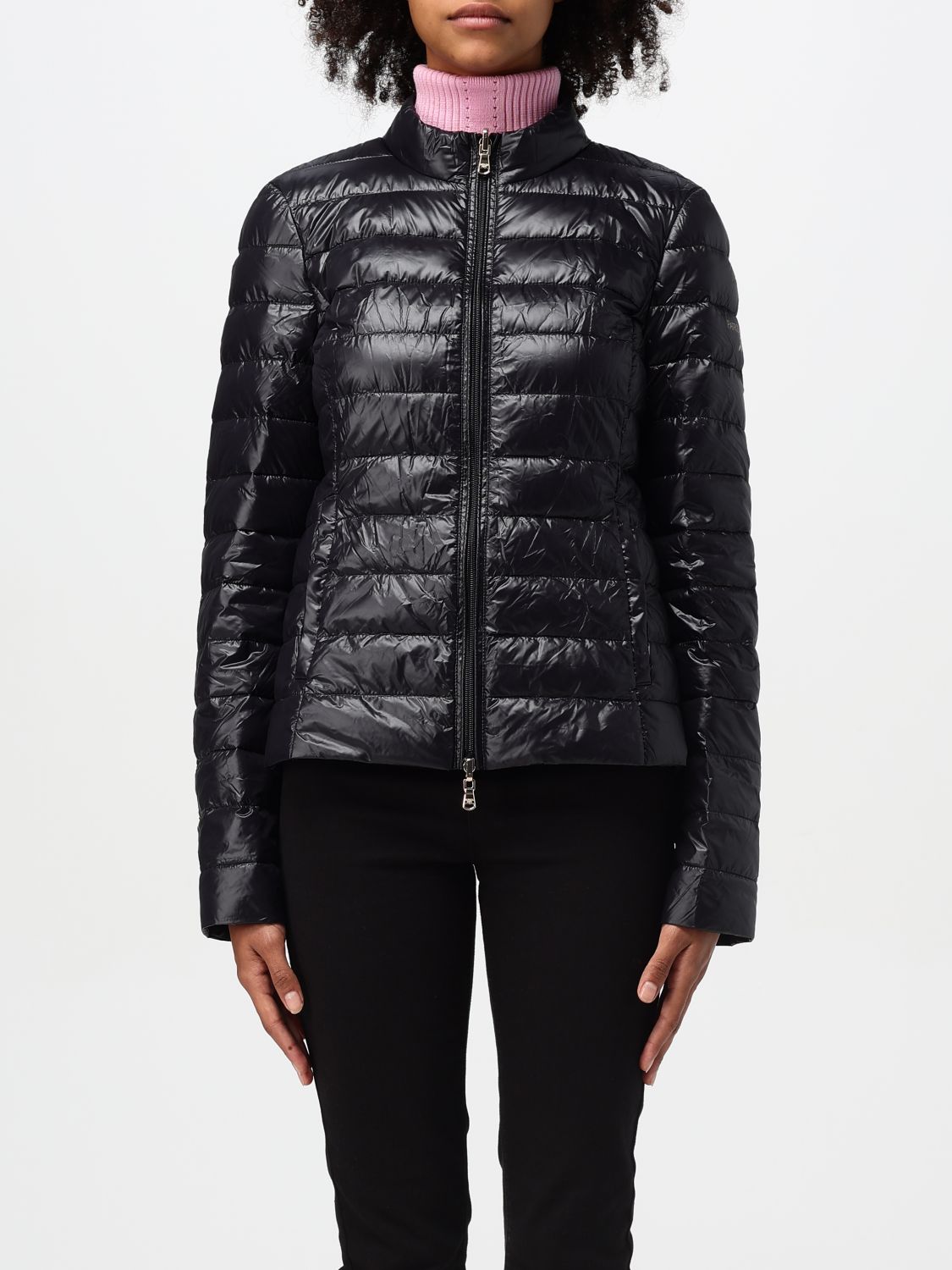 Shop Patrizia Pepe Jacket  Woman Color Black In Schwarz