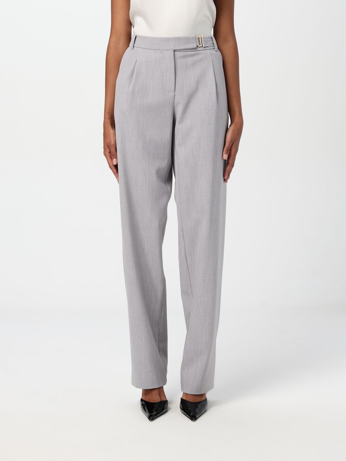 Shop Patrizia Pepe Pants  Woman Color Grey In Grau