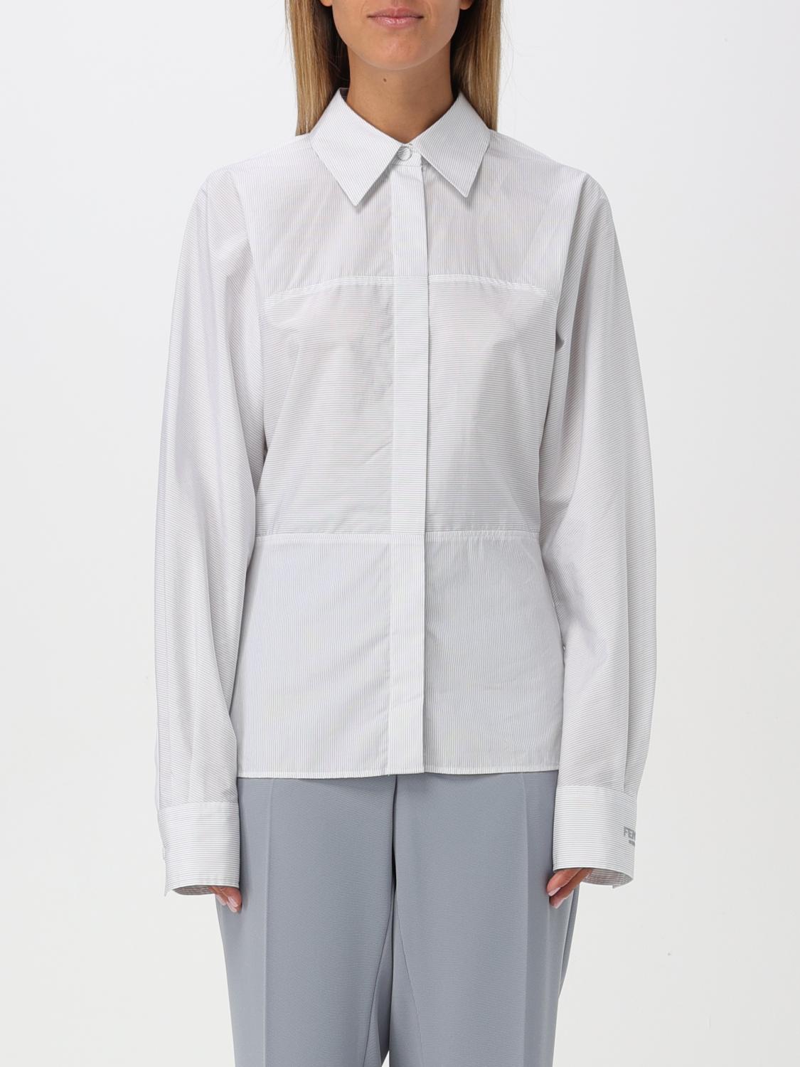 Shop Fendi Shirt  Woman Color White In Weiss