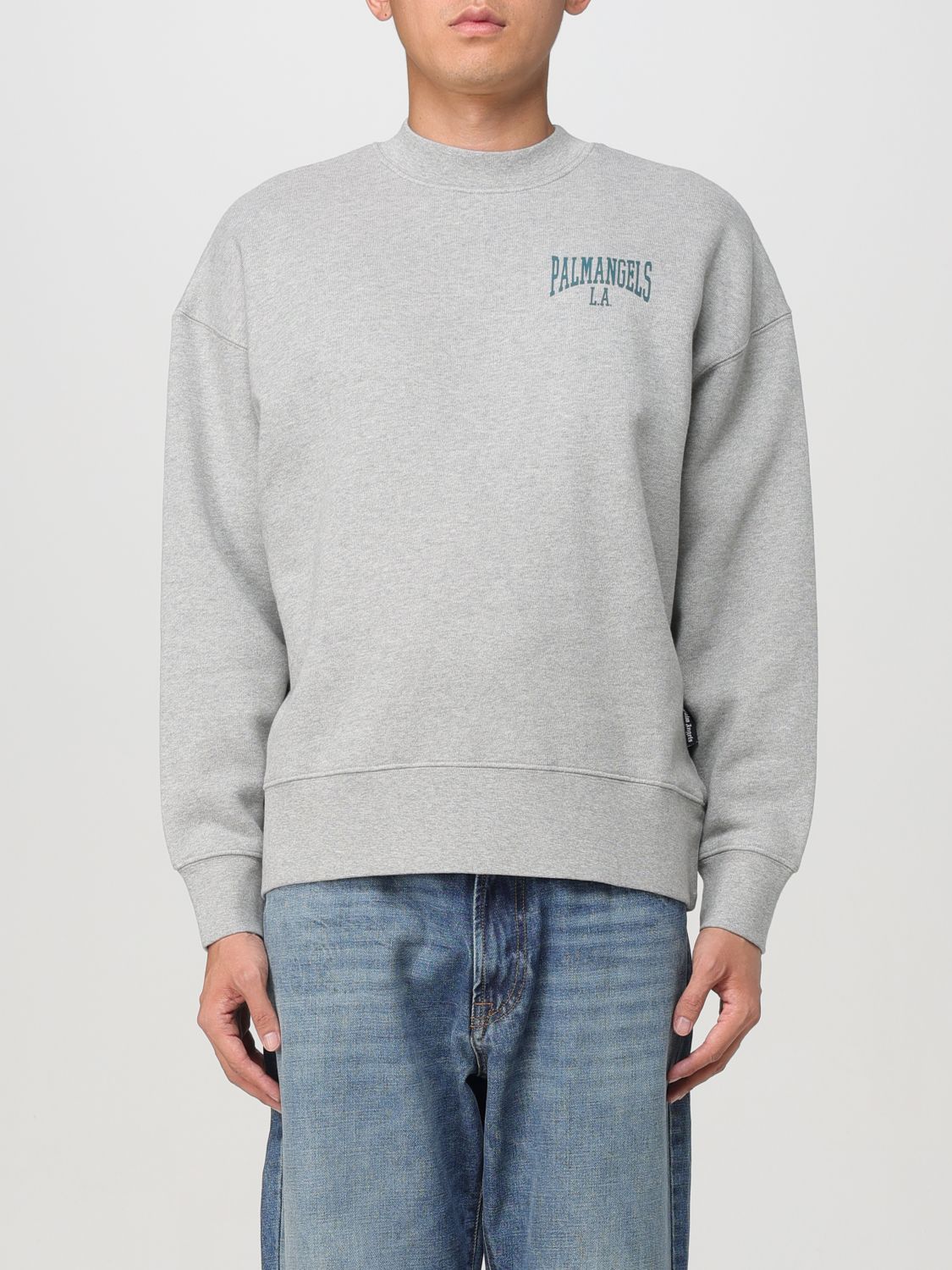 Shop Palm Angels Sweatshirt  Men Color Grey In Grau