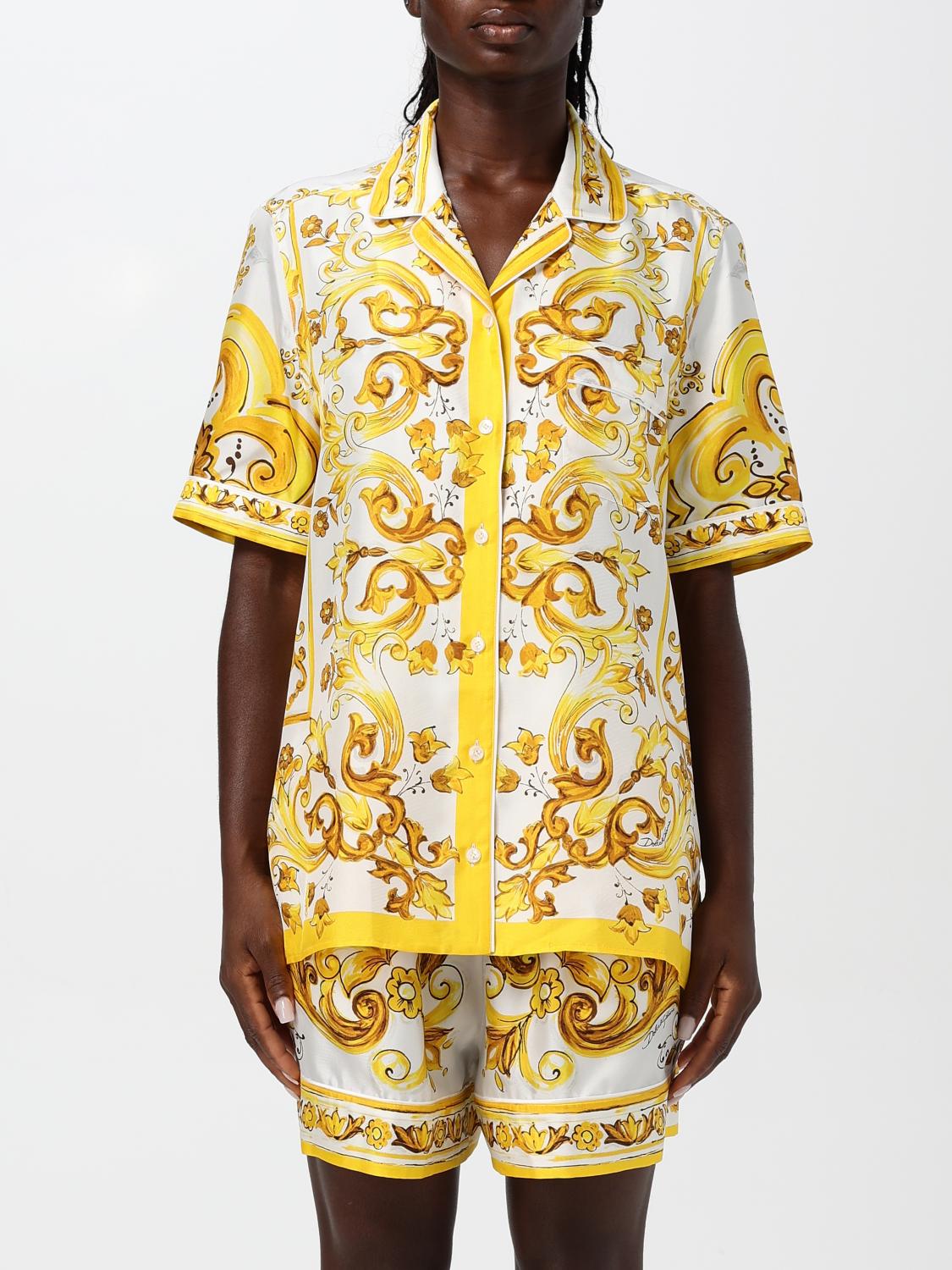 Shop Dolce & Gabbana Shirt  Woman Color Yellow In Gelb