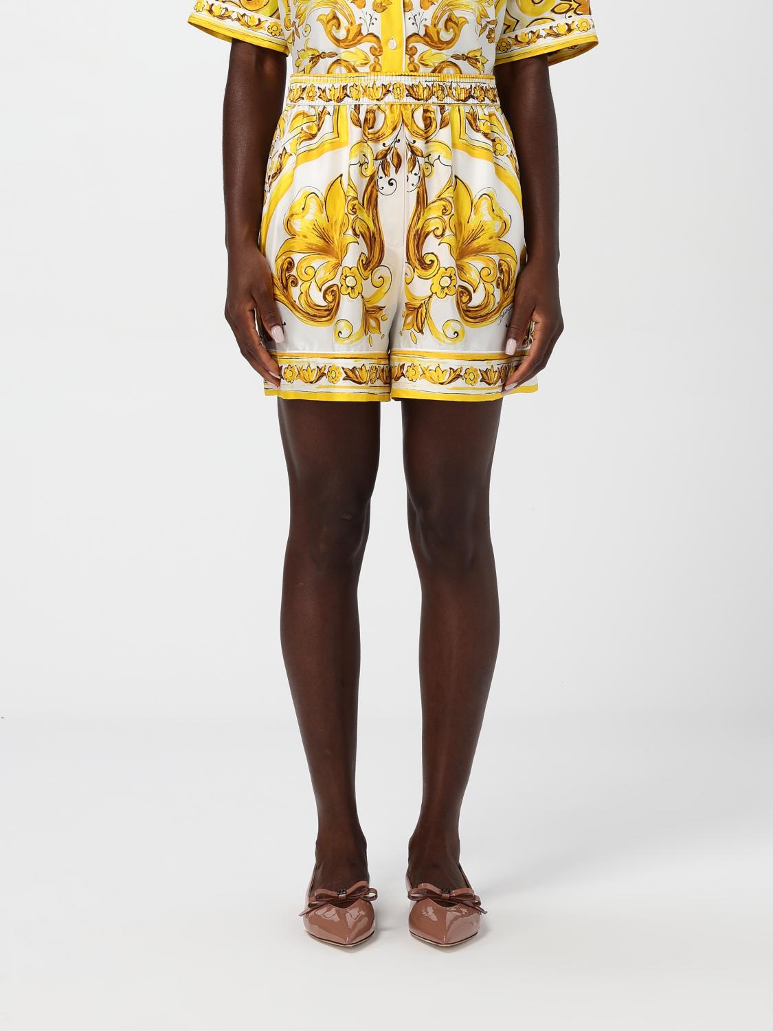 Shop Dolce & Gabbana Short  Woman Color Yellow In Gelb