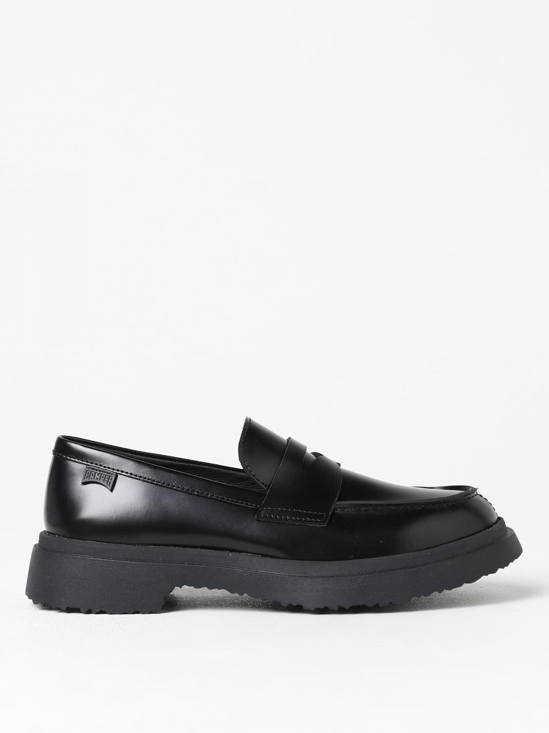 Shop Camper Loafers  Woman Color Black In Schwarz