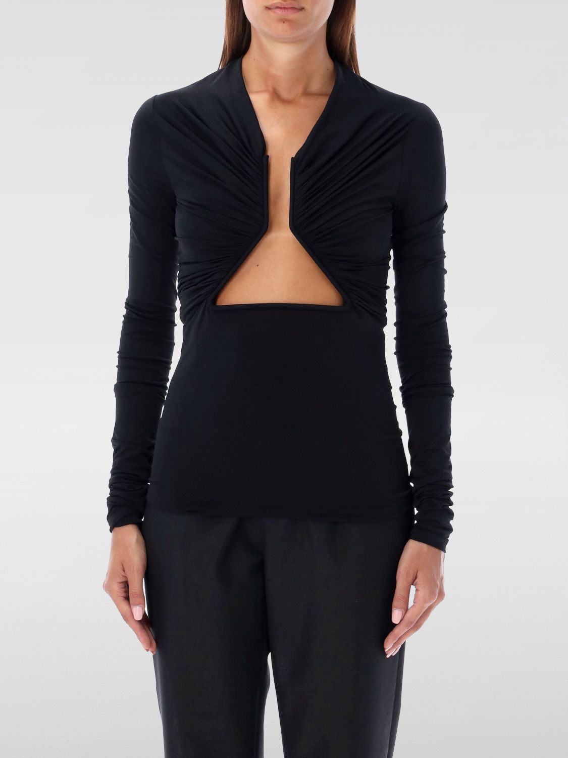 Shop Rick Owens Top  Woman Color Black In Schwarz