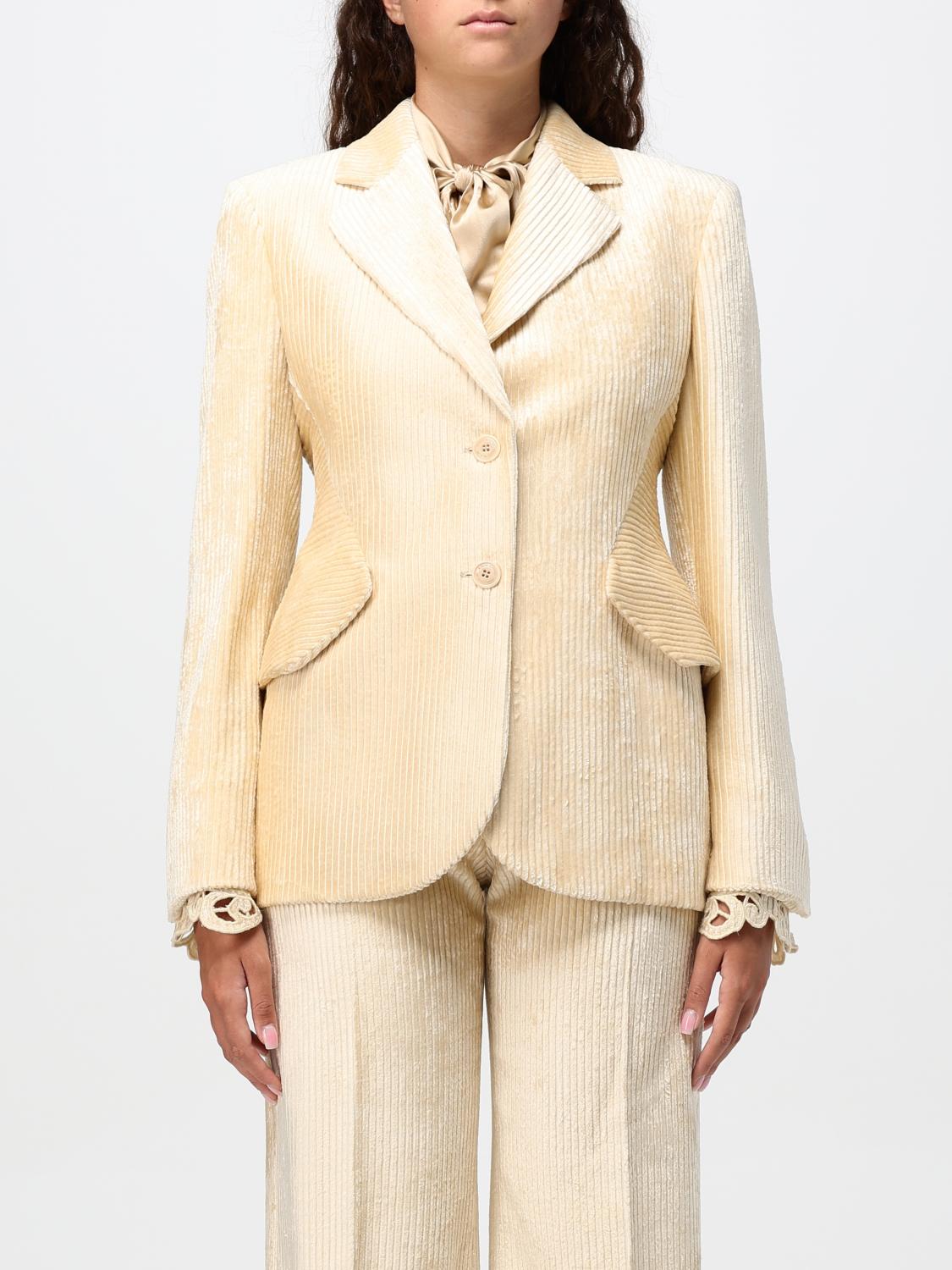 Shop Ermanno Scervino Blazer  Woman Color White In Weiss