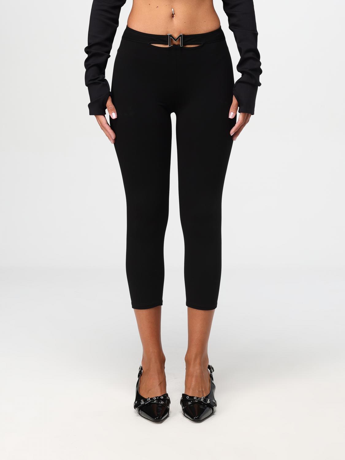 Shop Mugler Pants  Woman Color Black In Schwarz