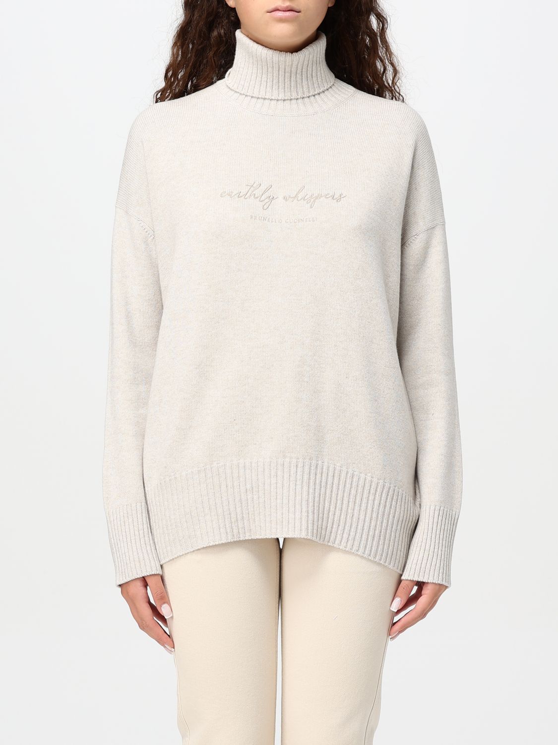 Shop Brunello Cucinelli Sweater  Woman Color Pearl In Perle