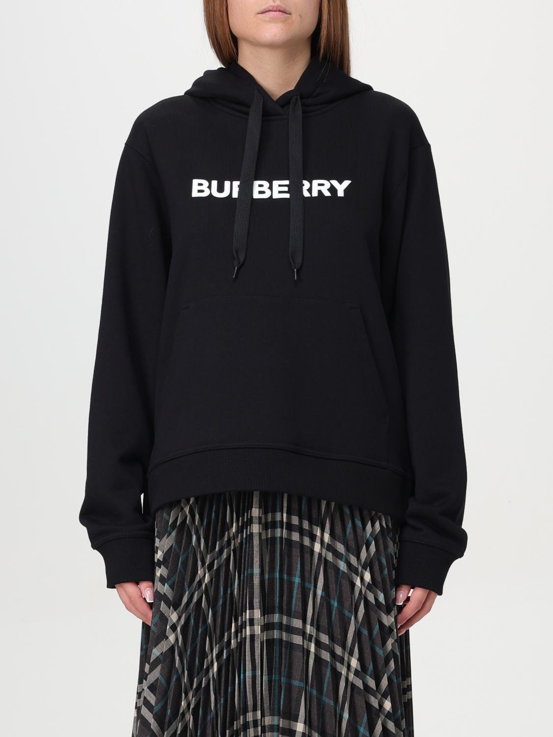 Shop Burberry Sweatshirt  Woman Color Black