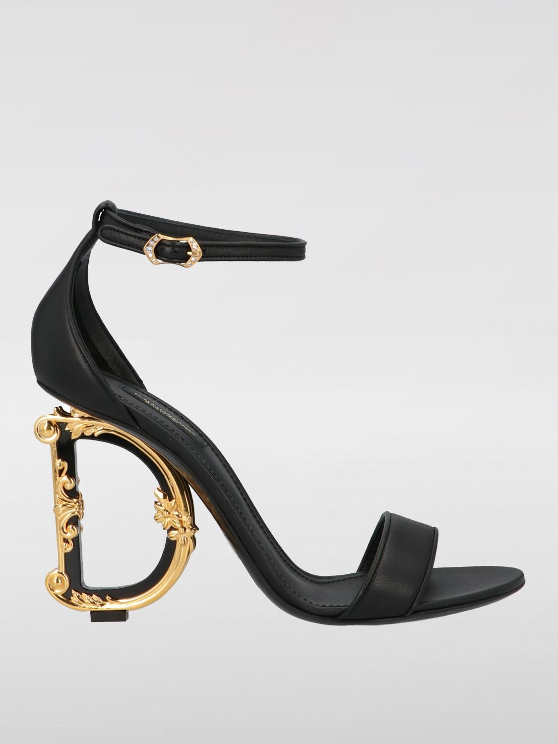 Shop Dolce & Gabbana Heeled Sandals  Woman Color Black In Schwarz