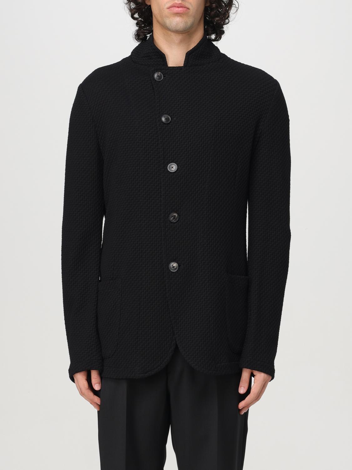 Shop Emporio Armani Jacket  Men Color Black In Schwarz