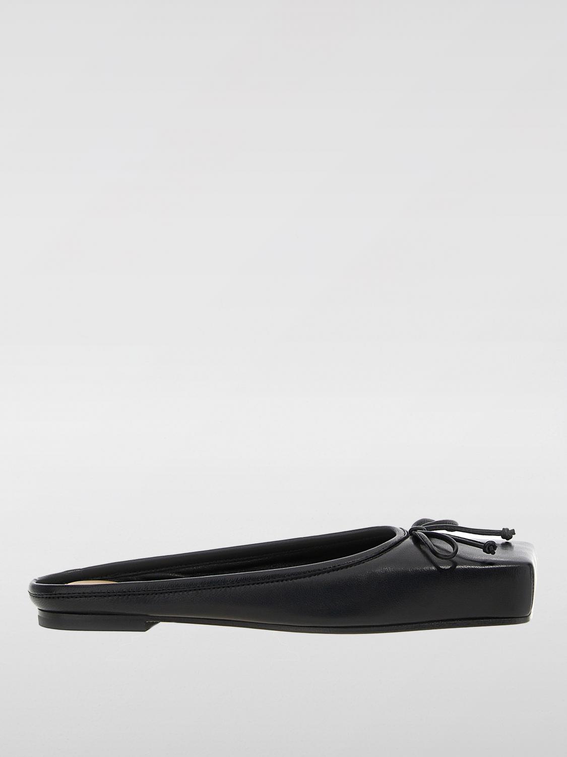 Jacquemus Les Mules Plates Leather Ballet Flat In Schwarz