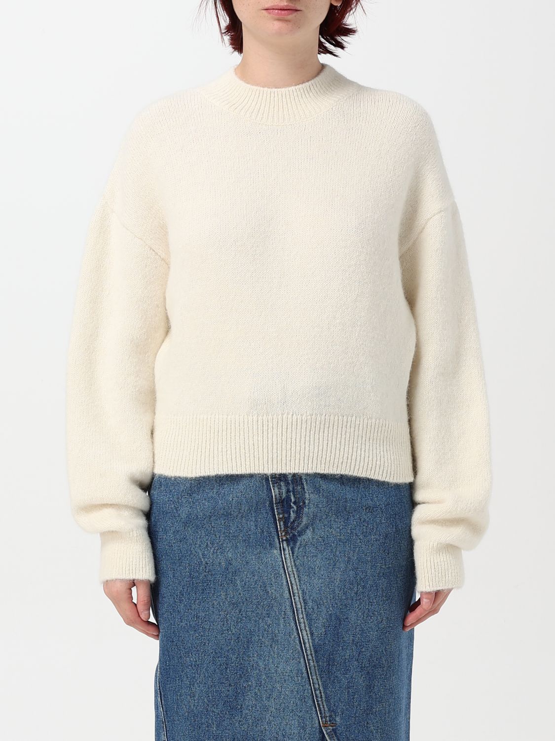 Shop Jacquemus Sweater  Woman Color White In Weiss