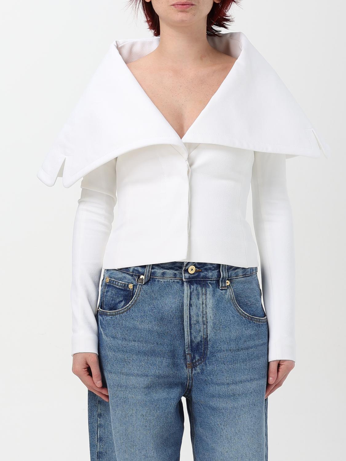 Shop Jacquemus Jacket  Woman Color White In Weiss