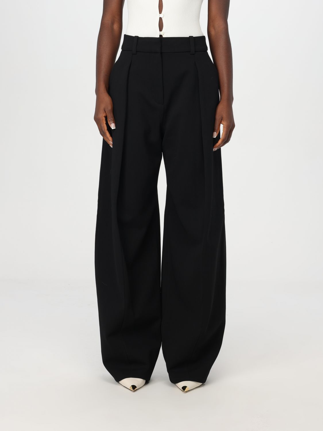 Shop Jacquemus Pants  Woman Color Black In Schwarz