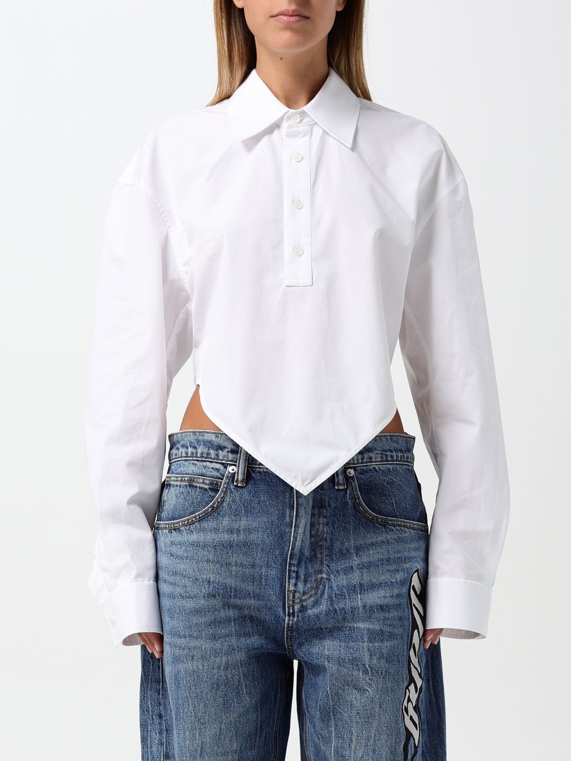 Shop Alexander Wang Shirt  Woman Color White In Weiss