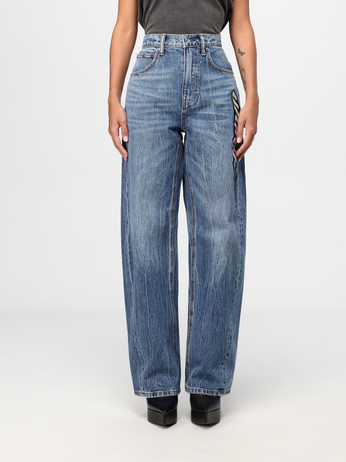 Shop Alexander Wang Jeans  Woman Color Indigo