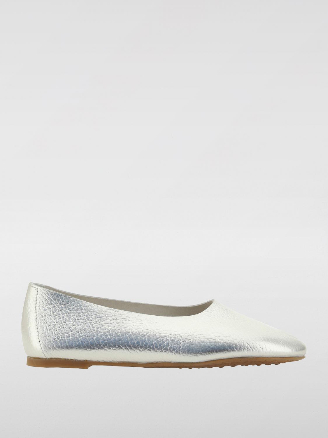 Shop Pedro Garcia Ballet Flats  Woman Color Silver In Silber