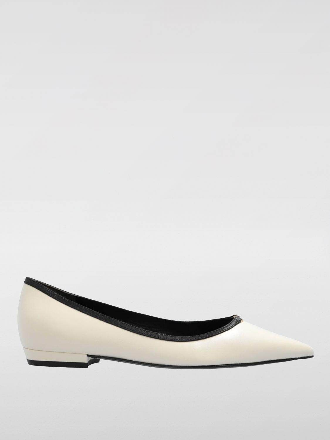 Shop Tory Burch Ballet Flats  Woman Color White In Weiss