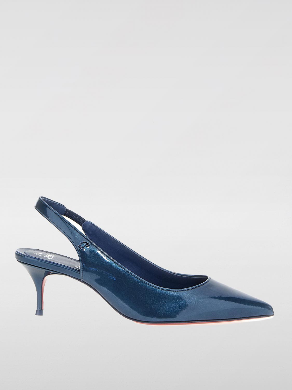 Shop Christian Louboutin High Heel Shoes  Woman Color Blue In Blau