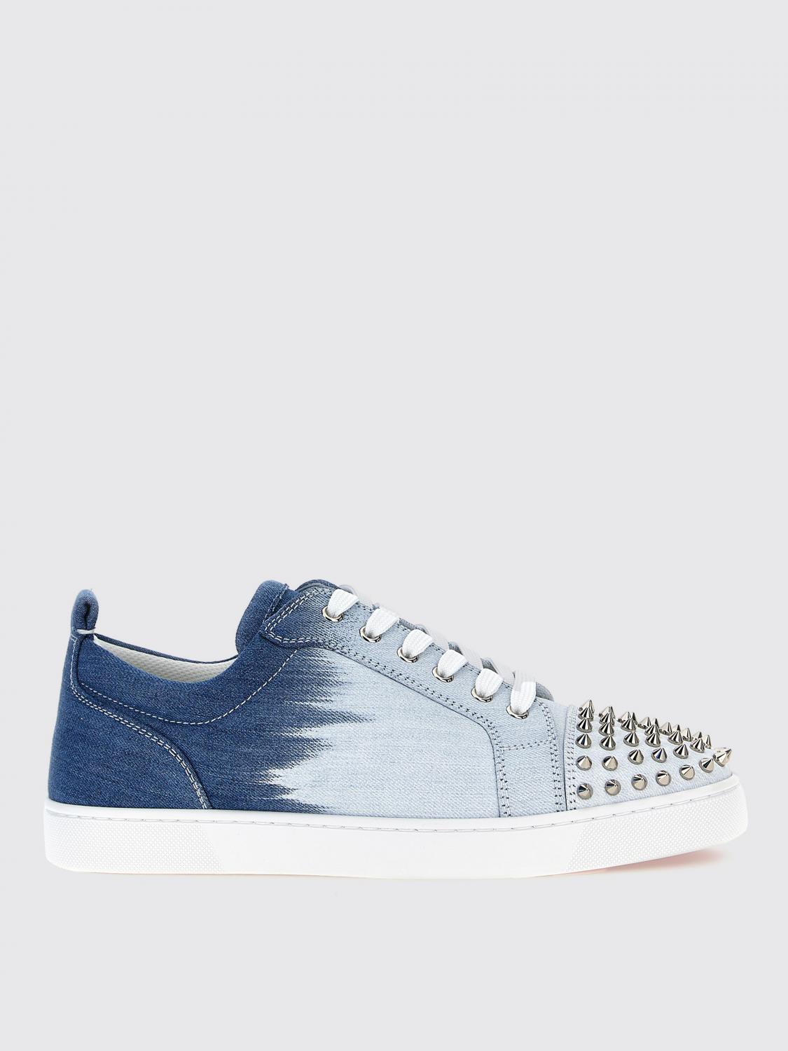 Shop Christian Louboutin Sneakers  Men Color Blue In Blau