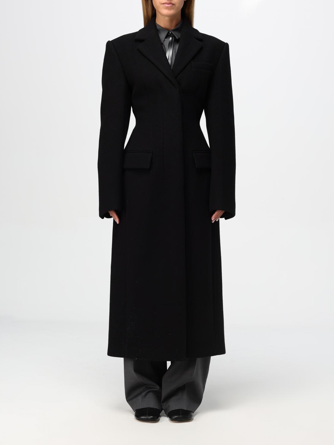 Shop Sportmax Coat  Woman Color Black In Schwarz