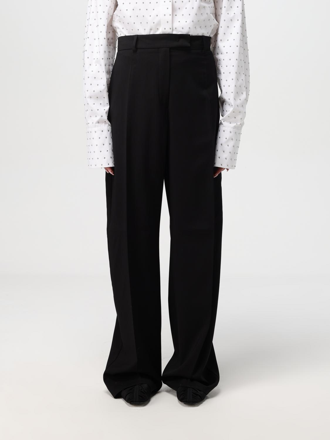 Shop Sportmax Pants  Woman Color Black In Schwarz