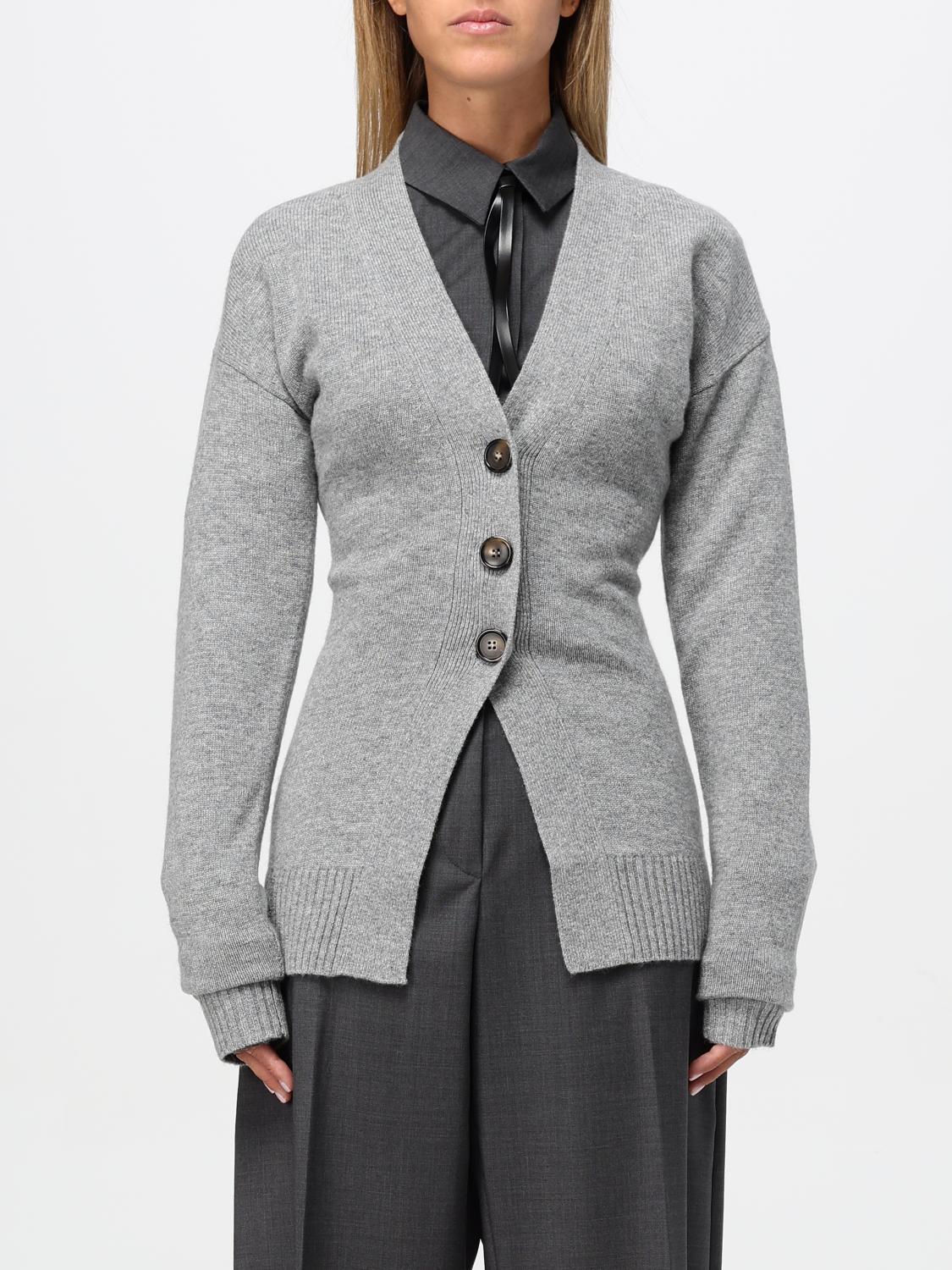 Shop Sportmax Cardigan  Woman Color Grey In Grau