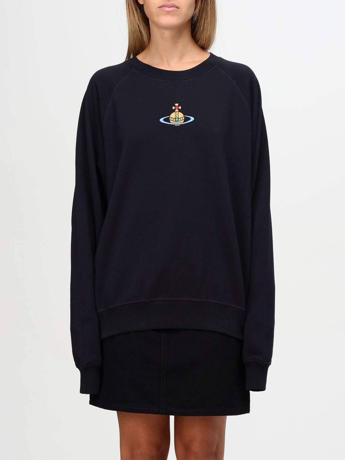 Shop Vivienne Westwood Sweatshirt  Woman Color Navy