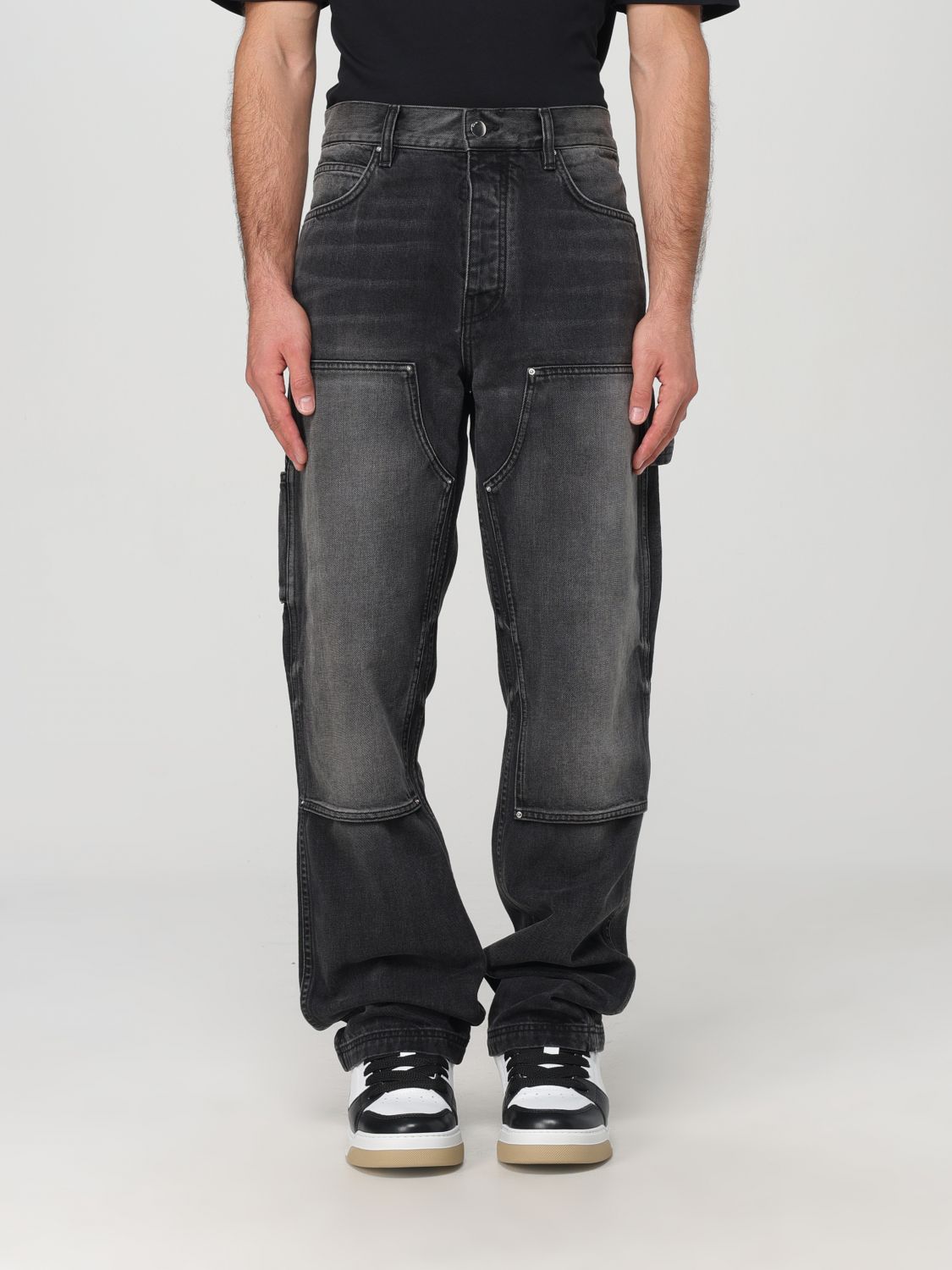 Shop Amiri Jeans  Men Color Grey In Grau