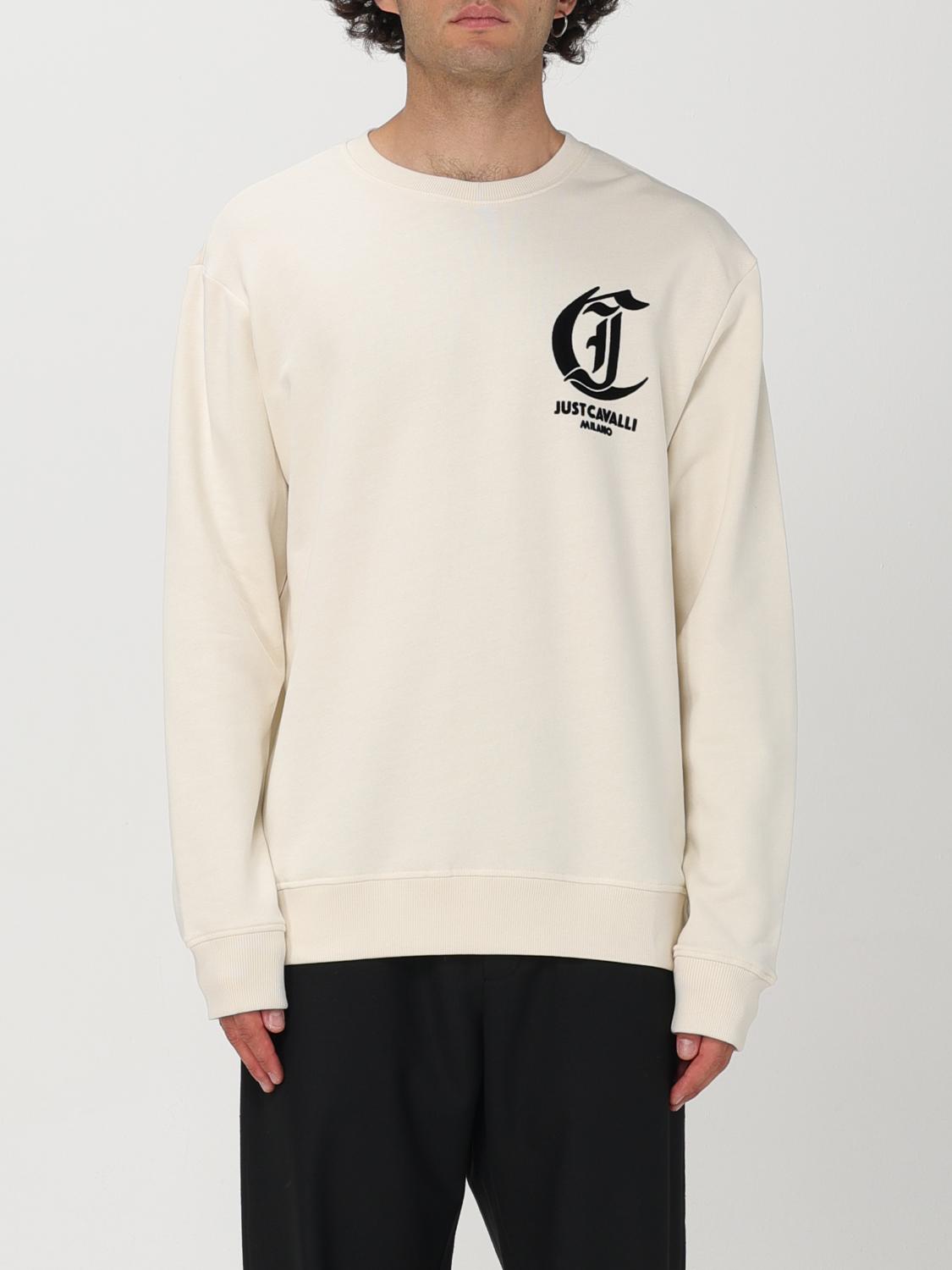 Shop Just Cavalli Sweatshirt  Men Color White In Weiss