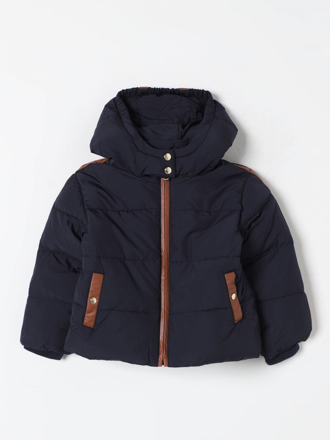 Shop Chloé Jacket  Kids Color Blue In Blau