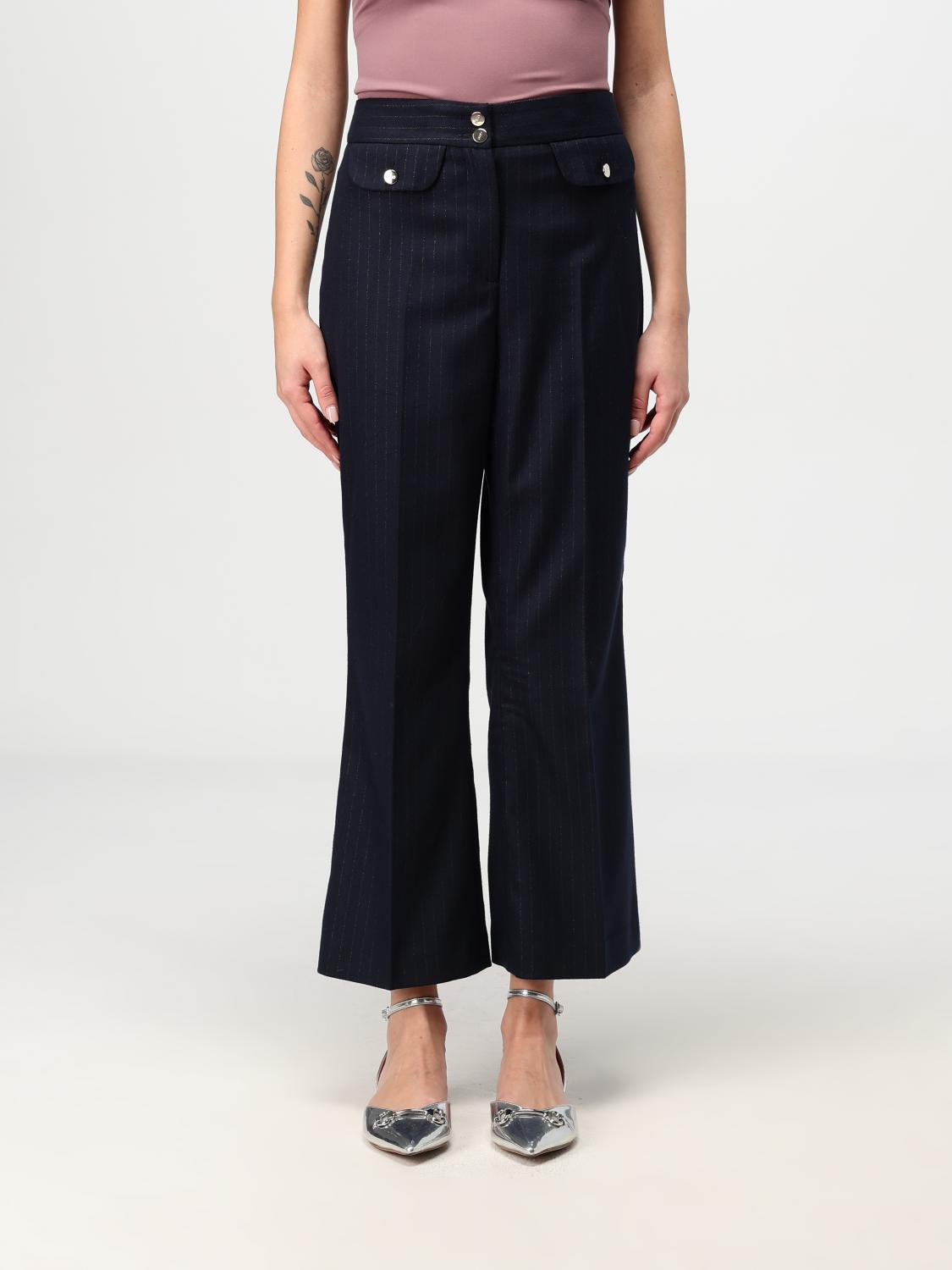 LIU •JO PANTS LIU JO WOMAN COLOR NAVY G01699045