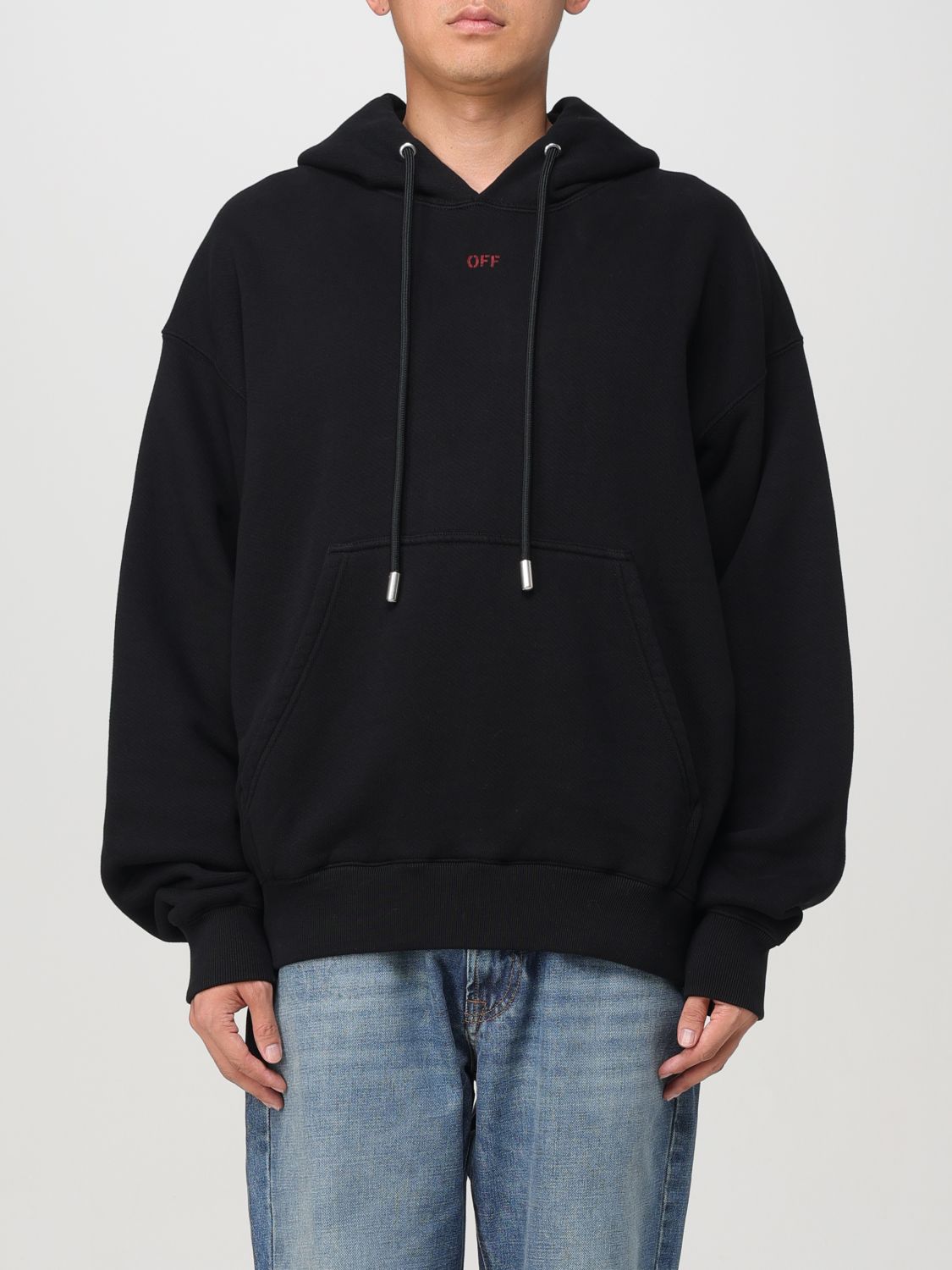 Shop Off-white Sweatshirt  Men Color Black In Schwarz