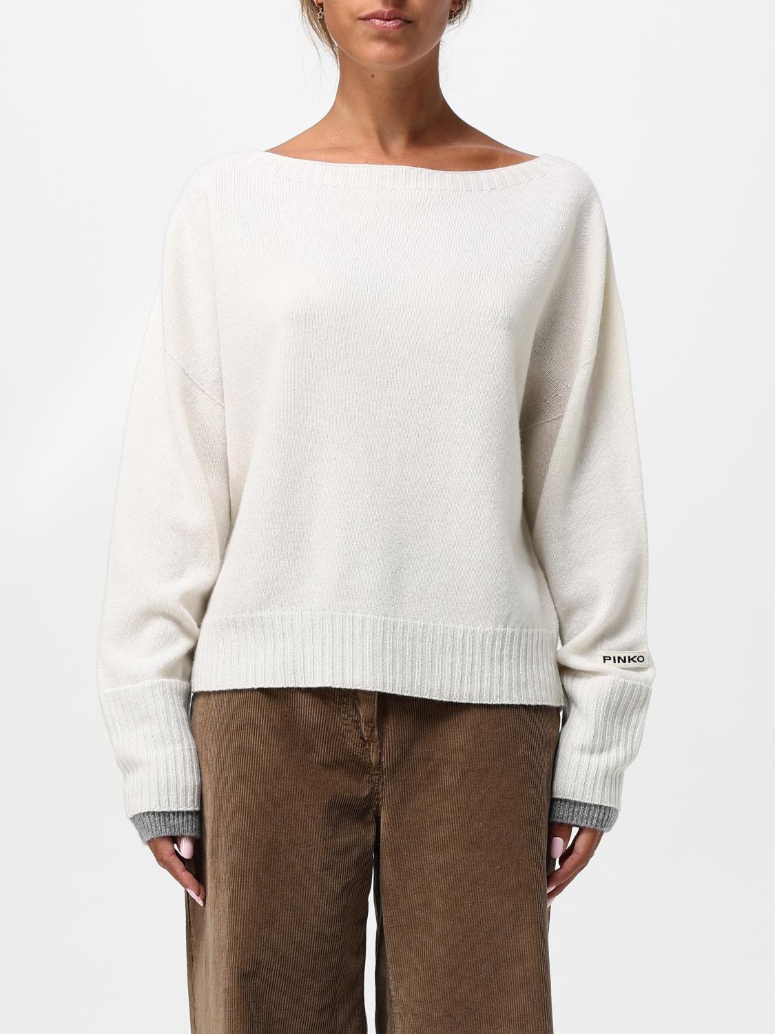 Shop Pinko Sweater  Woman Color White In Weiss