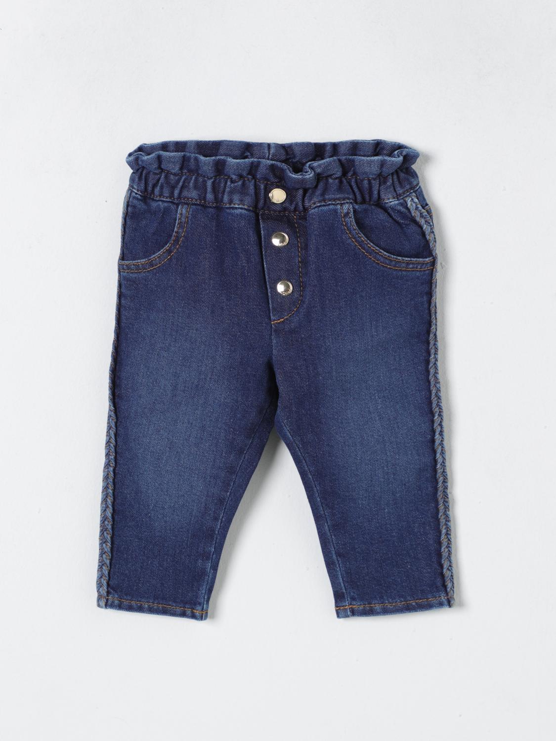 Shop Chloé Jeans  Kids Color Blue In Blau