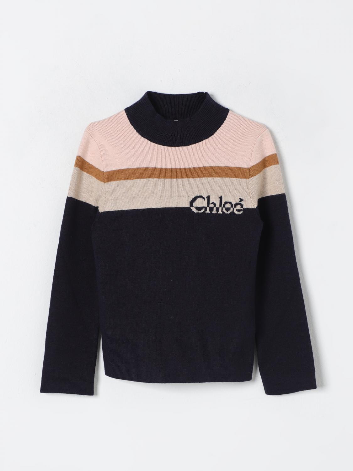 Shop Chloé Sweater  Kids Color Blue In Blau