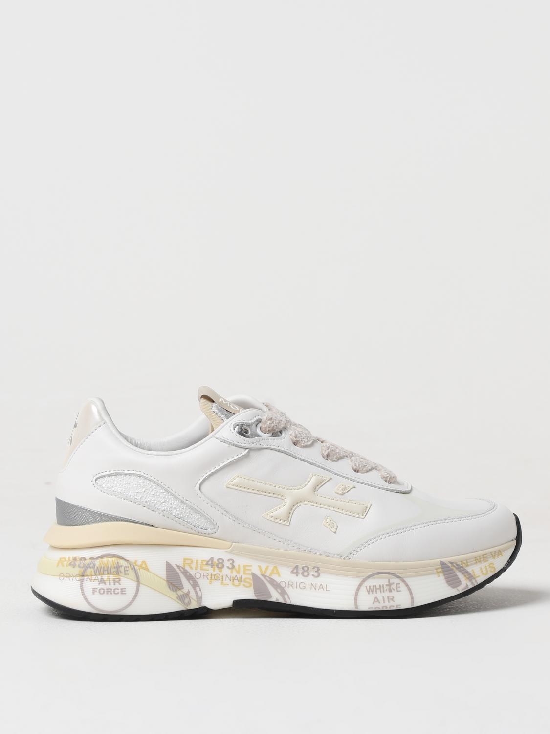 Shop Premiata Sneakers  Woman Color White In Weiss