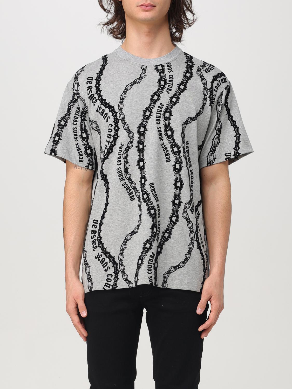 Shop Versace Jeans Couture T-shirt Men Color Grey In Grau