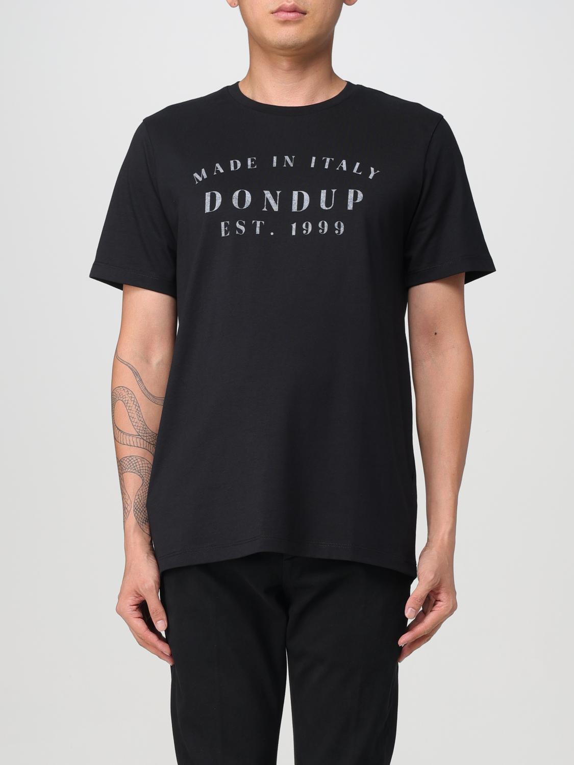 Shop Dondup T-shirt  Men Color Black In Schwarz