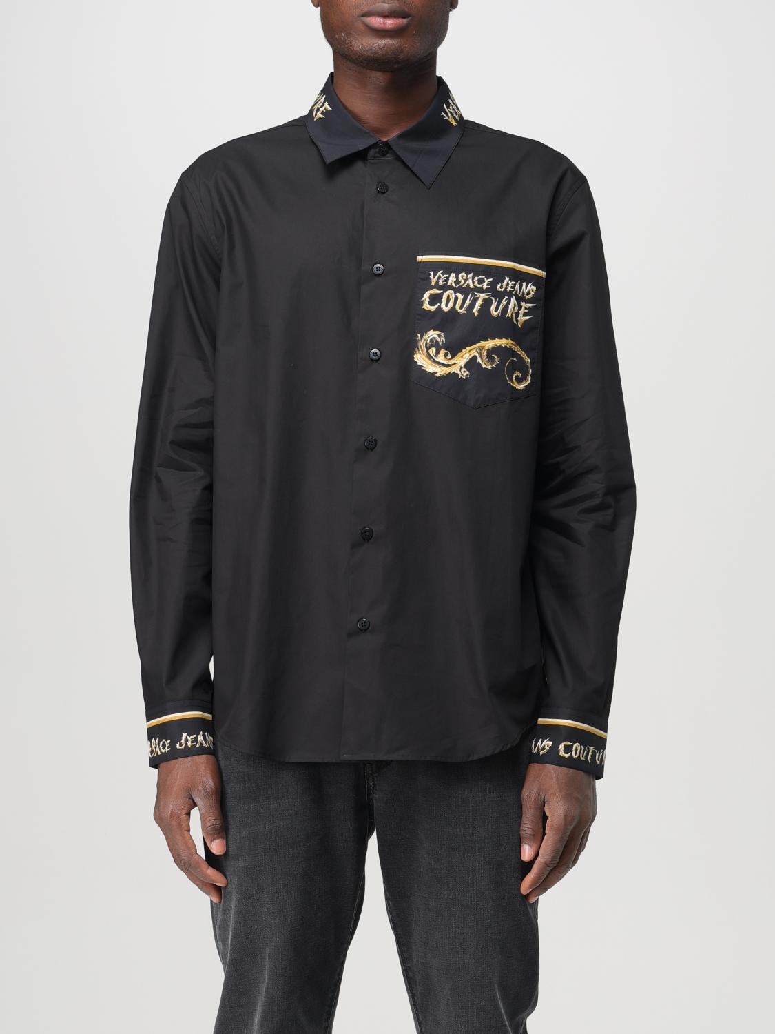 Shop Versace Jeans Couture Shirt  Men Color Black In Schwarz