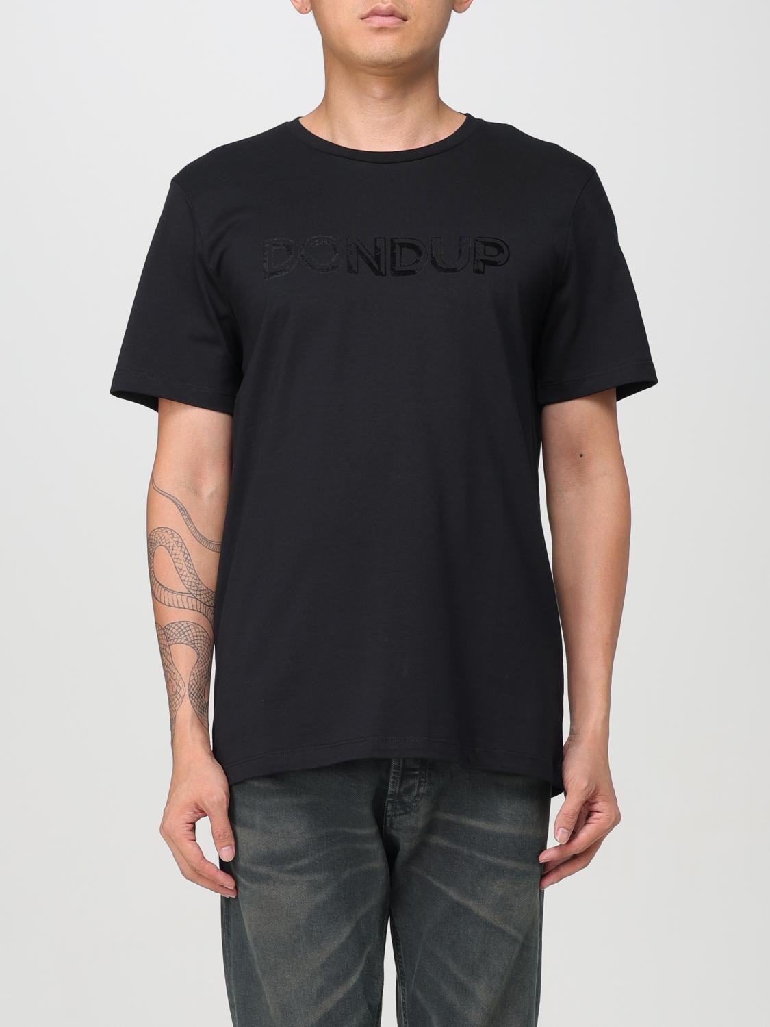 Shop Dondup T-shirt  Men Color Black In Schwarz