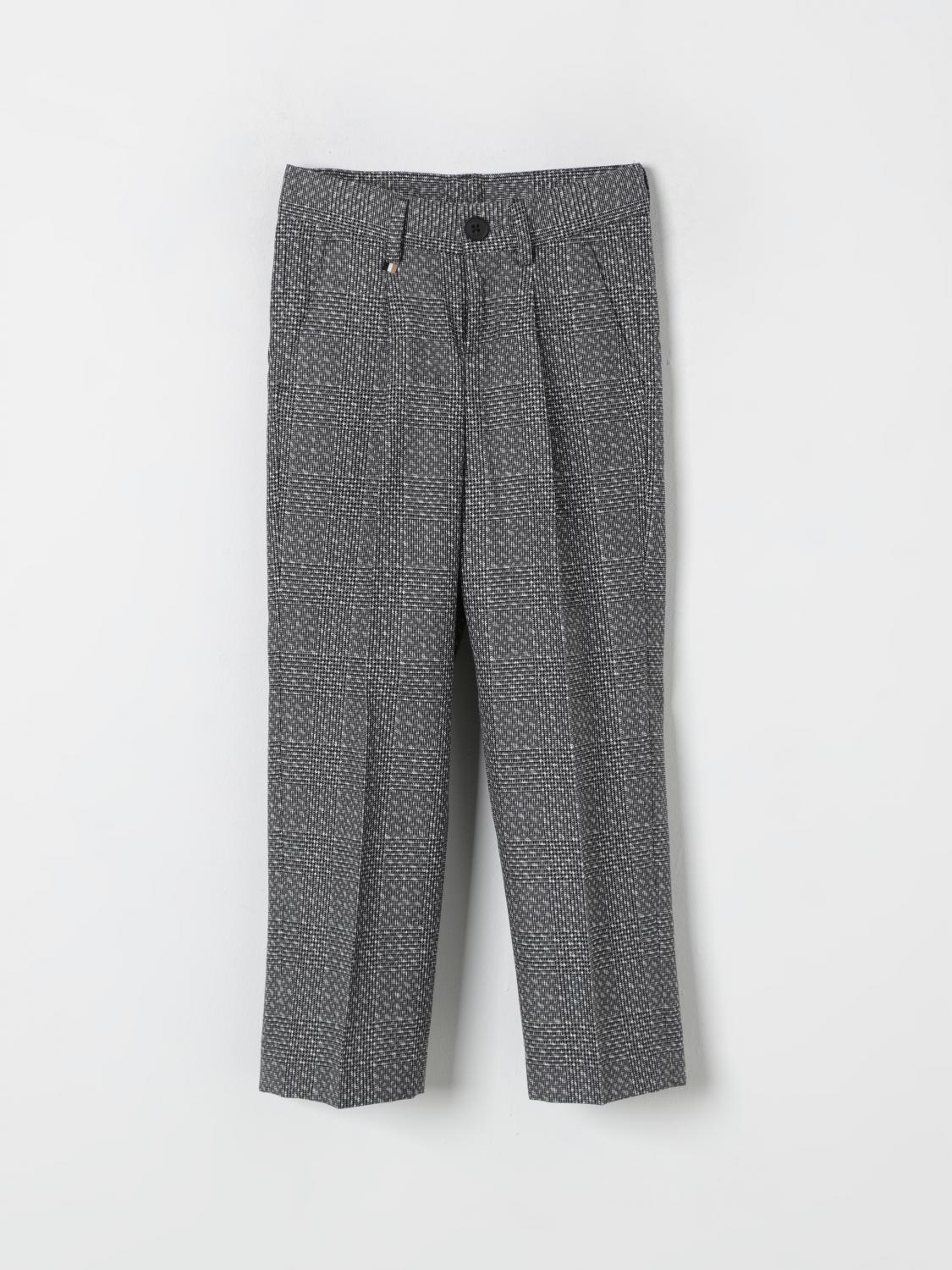 Shop Hugo Boss Pants Boss Kids Color Grey In Grau