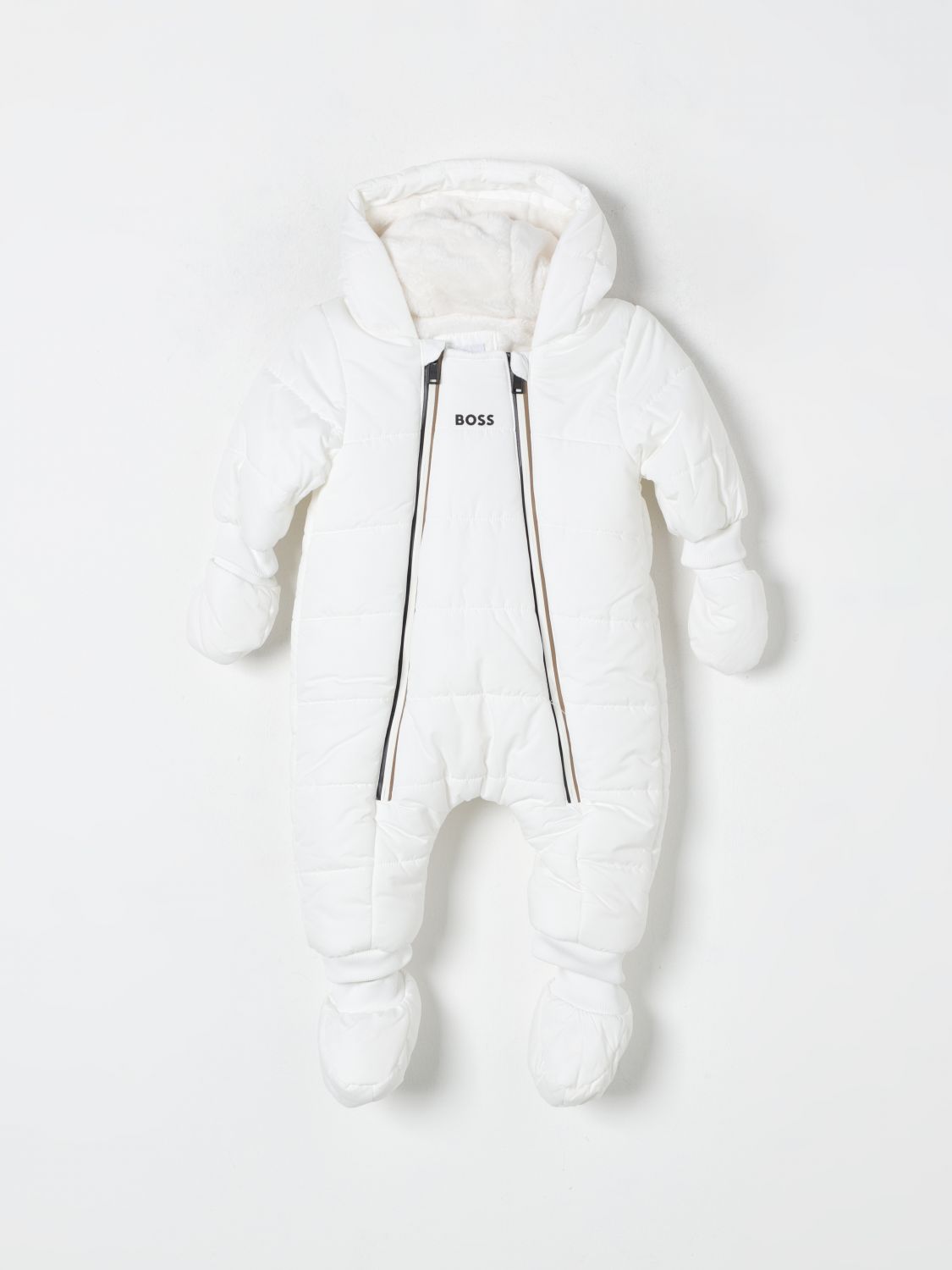 Shop Hugo Boss Jacket Boss Kids Color White In Weiss