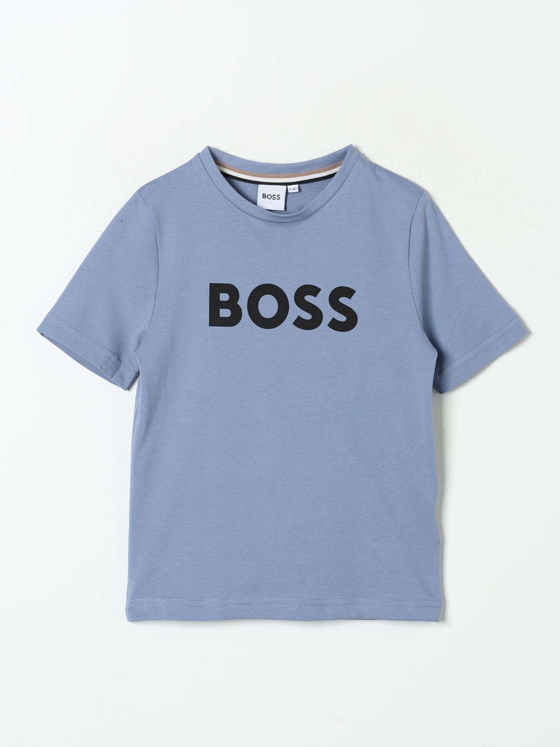 Shop Hugo Boss T-shirt Boss Kids Color Grey In Grau