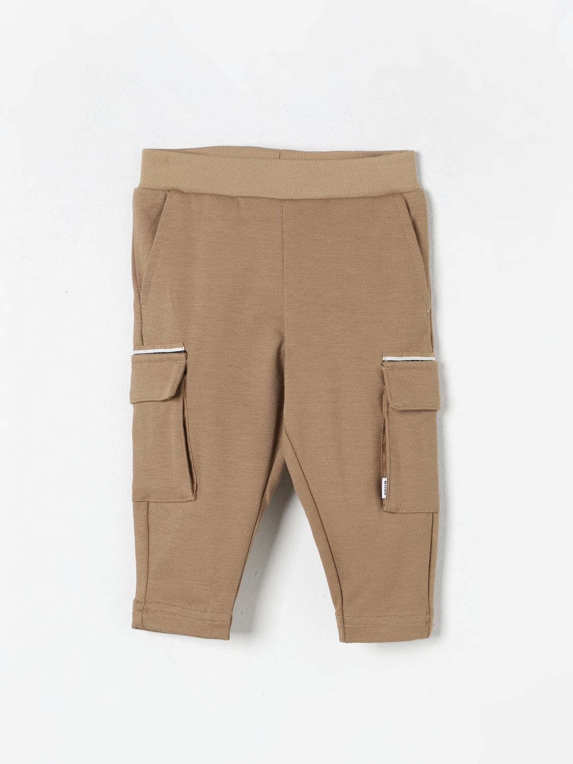 Shop Hugo Boss Pants Boss Kids Color Biscuit