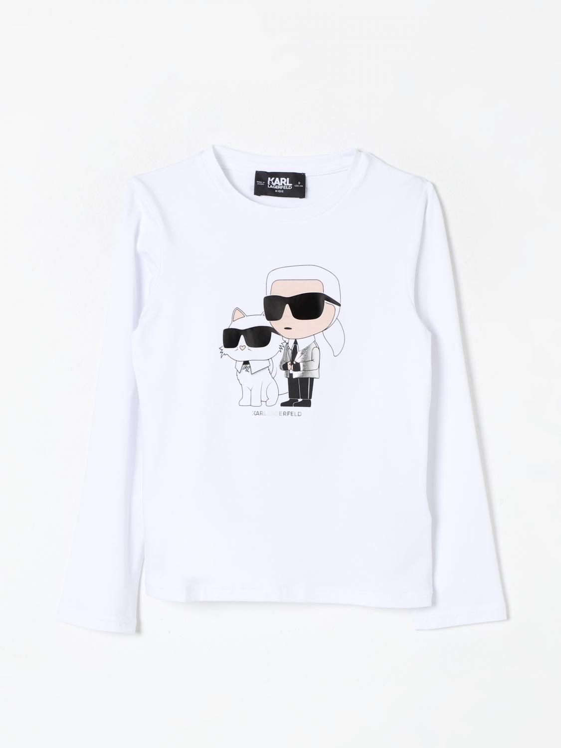 Shop Karl Lagerfeld T-shirt  Kids Kids Color White In Weiss