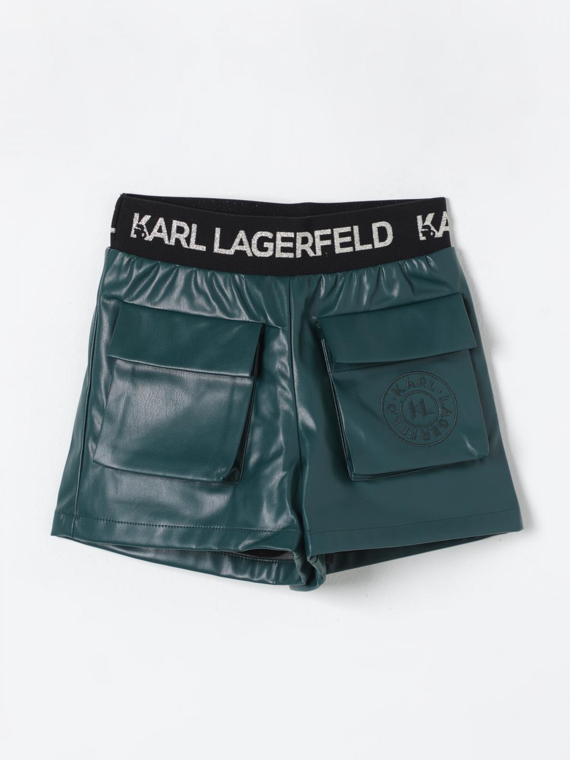 Shop Karl Lagerfeld Short  Kids Kids Color Green In Grün