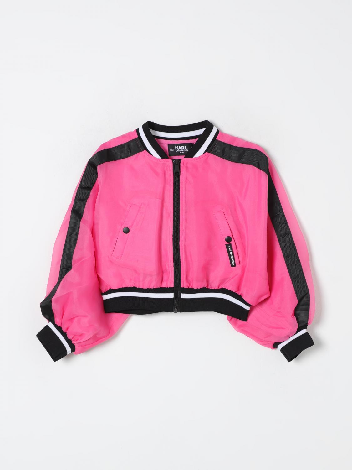 Shop Karl Lagerfeld Jacket  Kids Kids Color Pink