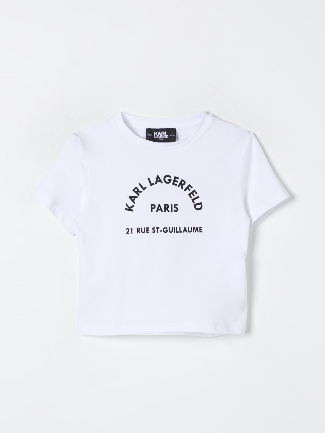 Shop Karl Lagerfeld T-shirt  Kids Kids Color White In Weiss